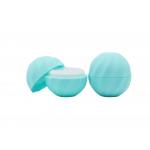 Ball Shaped 7g Lip Balm Tube Light Blue Color Plastic Egg Shaped Lip Balm Tube for sale