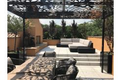 China Exterior Custom Modern Aluminum Pergola Lightweight With Adjustable Louvers supplier