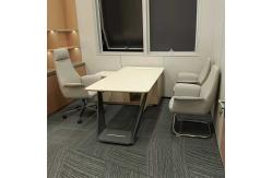 China Modern 2.4M Office Desk Wooden Executive L-Shape Desk With Pedestal supplier