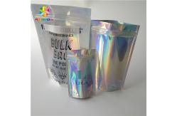 China Waterproof Holographic Stand Up Pouch Glossy Finished Surface Finish supplier