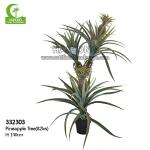 Aesthetic Lifelike Handmade H140cm Fake Pineapple Tree With Pot for sale