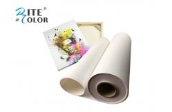 China Stretchable Inkjet Cotton Art Canvas Rolls Waterproof 360gsm For Pigment Dye Ink supplier