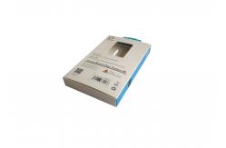 China Recyclable Blue Electronics Cardboard Box With PVC Windows Earphone Packaging supplier