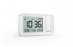 China LCD Display Dimmable Indoor Outdoor Thermometer Clock USB Battery Powered supplier