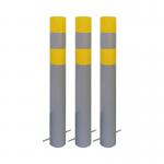 Yellow Steel Safety Bollards 1000mm Height ISO9001 Certificated for sale