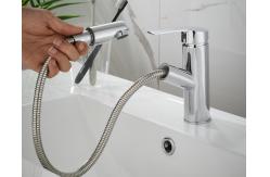 China Electroplate Undercounter Mixer Basin Tap Single Hole Mount supplier