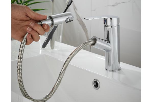 Electroplate Undercounter Mixer Basin Tap Single Hole Mount