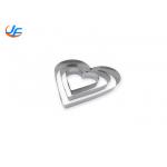 RK Bakeware China Foodservice NSF Heart Shape Cake Baking Mold , Stainless Steel Heart Molding Mousse Cake Rings for sale