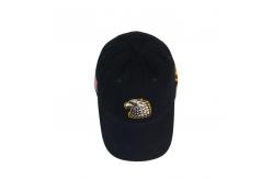 China 6 Panel Embroidered Baseball Caps Animal Eagle Pattern Dad Cap With America Flag supplier