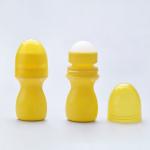 Yellow Plastic Roller Ball Bottles Cosmetic 30ml Roll On Perfume