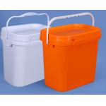100% Raw Materials PP Square Plastic Bucket With Handle for sale