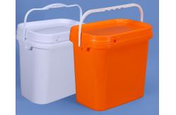 China PP Square Plastic Repository IML / Thermal Transfer / Screen Printing With Handle supplier