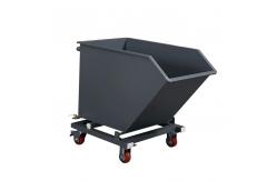 China Quick Release Steel Self Dumping Hopper Tipper Bin Zero Residual Waste Design supplier