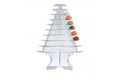 China Clear Black 10 Tier Macaron Pyramid Tower Macaron Display Stand supplier