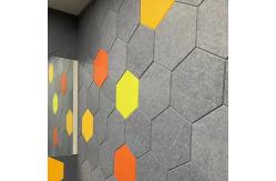 China 9mm 12mm Thickness Sound Acoustic Panels NRC 0.9 Hexagon Acoustic Wall Panel supplier