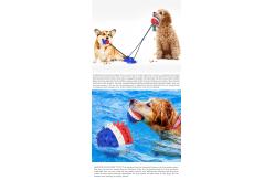 China Double Suction Cup Squeaky Interactive Pet Toys Dog Teeth Cleaning Ball TPR ODM supplier