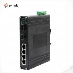Industrial DIN-Rail 4 Port Gigabit 802.3at PoE Switch With 2 Port 1000X SFP Uplink for sale