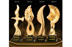 China Medal Style Custom Resin Trophies Gold Or Silver Plated supplier