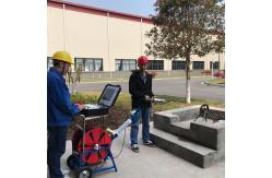 China Waterproof Portable Borehole Inspection Camera With Wheels Keyboard supplier