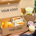 Eco-Friendly Customized Hamburger Box Biodegradable Paper Cardboard Fast Food Box