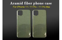China Shockproof Glossy Finish Surface Carbon Aramid Fiber iPhone Case For iPhone 11 supplier