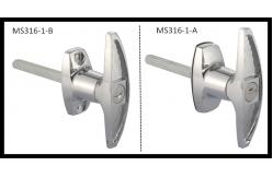 China Doorhardware T Handle Garage Door Lock Bright Chrome Plated ROHS Certificate supplier