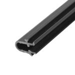 Black Eco Rigid Plastic Extrusions Hotel Plastic Trim Strip