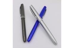 China Classical Aluminium Ballpoint Pen 1.0mm Insertable Cap Pen Simple Business Style supplier