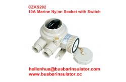 China 10A watertight plastic CZKS202 1144/R/FS marine rotary switch and socket supplier