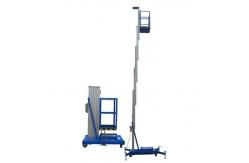 China Load 150kg Single Mast Lift Aluminium Alloy Aerial Platform Orange supplier