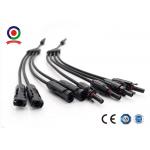 Black Solar Panel Branch Connector 30A PPO IP67 DC 1000V  Plug / Socket for sale