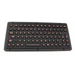 Black titanium vandal proof ruggedized keyboard with industrial backlight