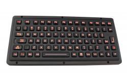 China Black titanium vandal proof ruggedized keyboard with industrial backlight supplier