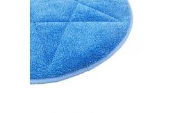 China 48cm Diameter Blue Microfiber Wet Mop PadsTwist Yarn Round Shape supplier