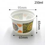 250ml Food grade PP custom logo yogurt cup from China manufactory for sale