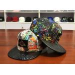 Plastic Buckle Flat Brim Snapback Hats Colorful Digital Sublimation Printed Leather Patch for sale