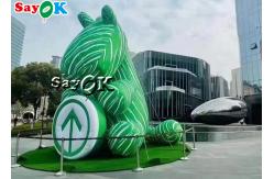 China Itinerary Code Inflatable Green Bouncy Horse Model 10m For Event Showing supplier