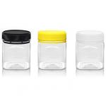 Custom Printing 400ml Plastic Food Jars square Shape Honey Packaging PET Bottle Recycling