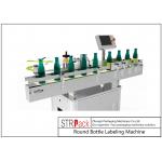 Cosmetics Round Bottle Labeling Machine Wrap Around Visual Camera Detection