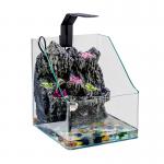 Sitting Room Fish Turtle Tank Aquarium Medium Sized White Glass Ecological Grass for sale