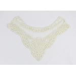Off White Guipure Floral Rose Lace Neck Collar Applique With Cotton And Nylon Mesh for sale