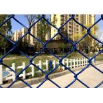 Plastic Coated Chain Link Fence Roll , Garden Cyclone Wire Fence 2×2 Hole Size for sale