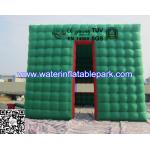 Green Cube Inflatable Cube Tent / Inflatable Marquee Tent For Advertising