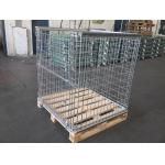 Half Drop Gate Collapsible Wire Container Logistics Wine Industry Use