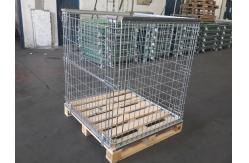 China Half Drop Gate Collapsible Wire Container Logistics Wine Industry Use supplier