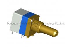 China Rotary 10k Ohm Potentiometer , Metal Shaft B Taper Potentiometer RV9C11NS supplier