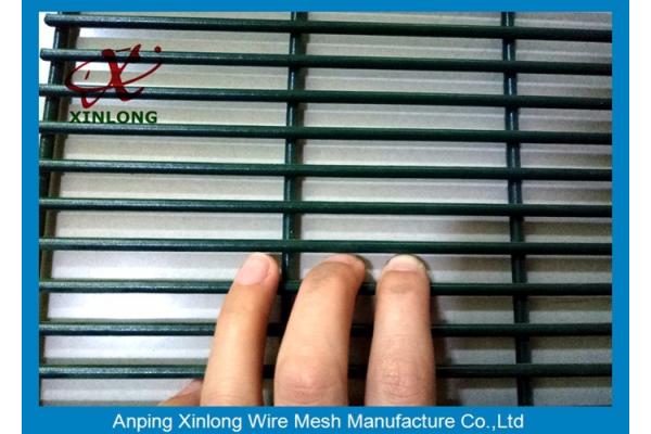 Jail Powder Sprayed Coating High Security Fence Dark Green 2000 * 3000mm