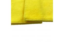 China Warp Knitted Microfiber Cleaning Fabric Yellow 40x40 Piped Polyester Polyamide supplier