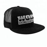 Plain Sport Embroidered Flat Brim Snapback Hats 100% Polyester Material 56-60cm for sale