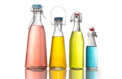 China Custom Design Glass Bottles 200Ml 250Ml Juice Glass Bottles With Swing Top supplier